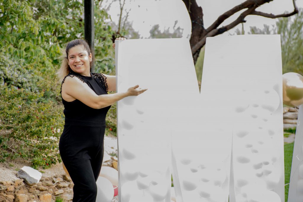 Balloon Mosaics created by Luz Balloons that are over 5 foot tall!