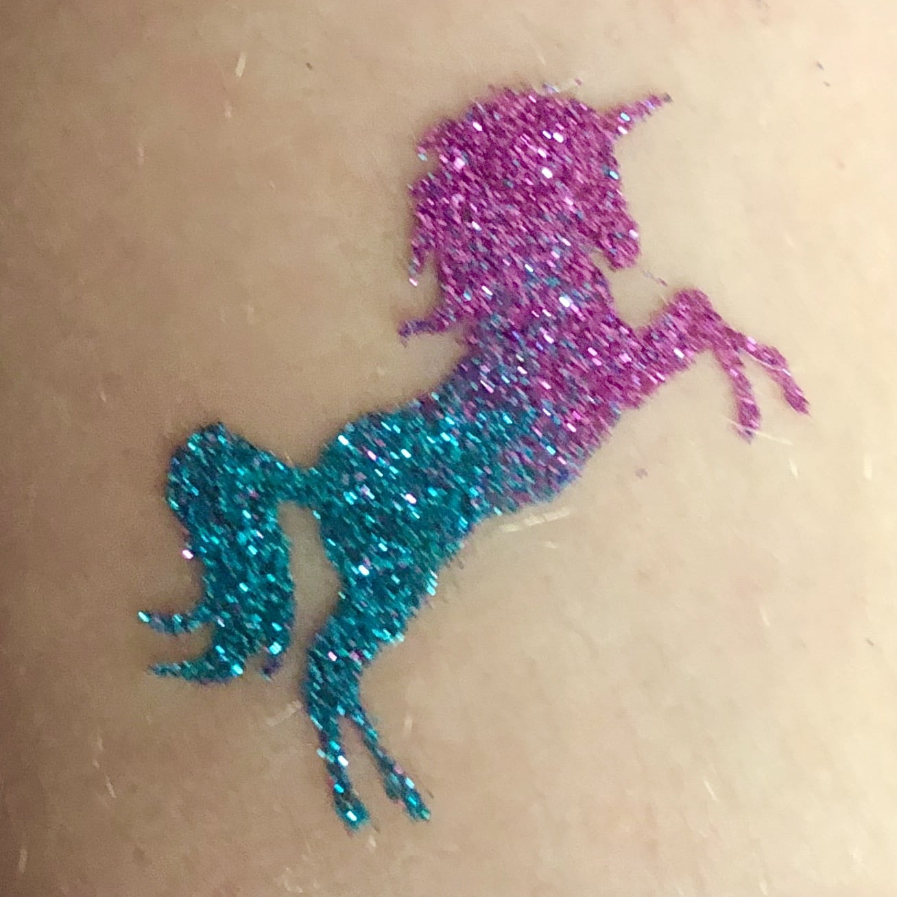 Unicorn Glitter Tattoo