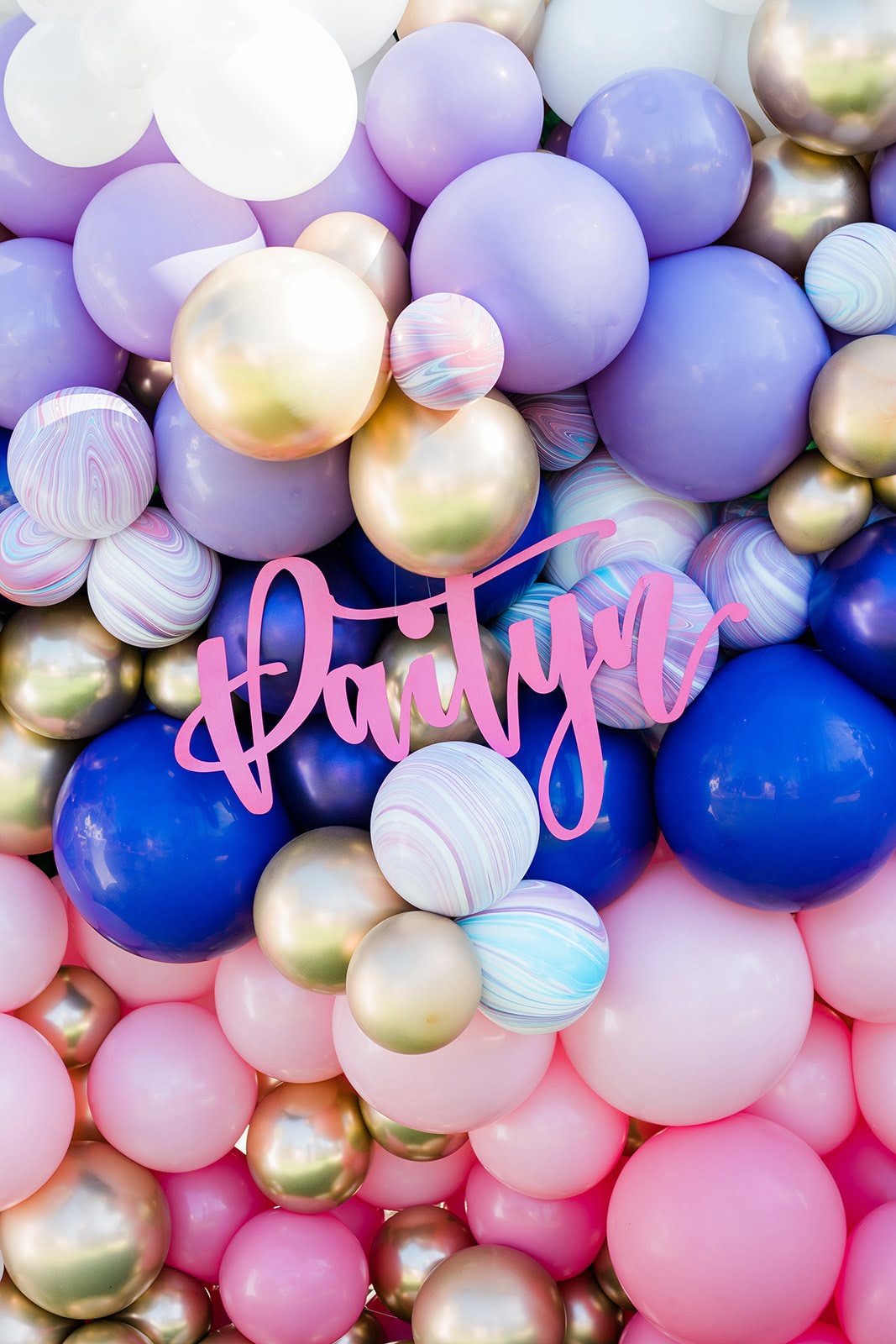 Organic Balloon Decor Wall for Unicorn Birthday