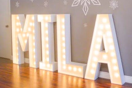 Large 4 foot Lighted Marquee Letters for parties in Scottsdale